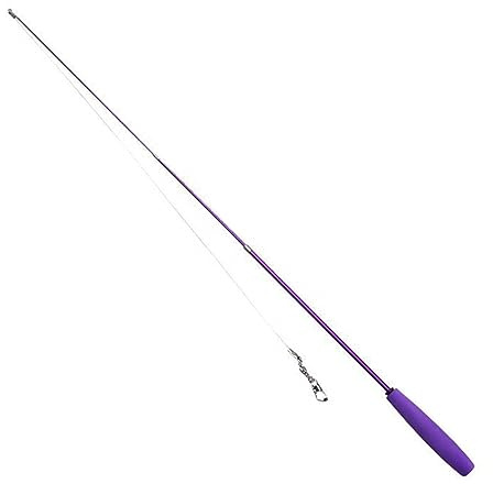 DONGKER Chat Teaser Wand,Jouet de Canne a Pêche Rétractable pour Chaton pour Chat Chaton Réduire L'ennui (n'inclut Pas Le Remplacement)