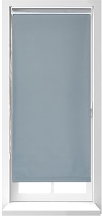 Relaxdays Thermorollo, ohne Bohren, Klemmfix, Kettenzug, 70x220 cm, Stoffbreite 66 cm, blickdichtes Klemmrollo, grau