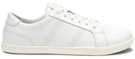 Xero Shoes Men's Dillon Leather Barefoot Classic Sneaker, White, 12