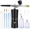 Tragbare Airbrush Kit, Wiederaufladbare Handheld Airbrushpistole mit Bürste, Mini Airbrush mit Kompressor für Nageldesign Kuchendekoration, Makeup, Tattoo-Modellierung, Modellfärbung (Schwarz)