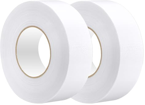 PATIKIL Nastro per Campo di Pickleball 50mm x 72M, 2pz Kit di Marcatura del Campo da Pickleball per Campi Tennis Interno/Esterno Pallavolo Badminton, Bianco