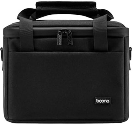 Ronyme Projector Storage Bag Hard Travel Case Scratch Resistant with Handle Portable with Pockets Sturdy Stylish Travel Carrying Bag, Black