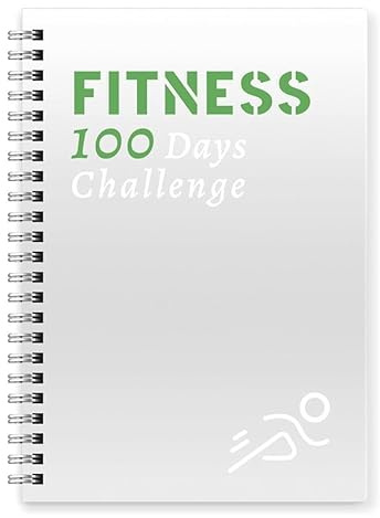Harphia fitnessjournal – 100-dagars träningsplanerare. En A5-anteckningsbok (5,5 x 8,2 tum) som fitnesstracker, lämplig för alla träningsnybörjare och proffs, oavsett om du är hemma eller på gymmet. -