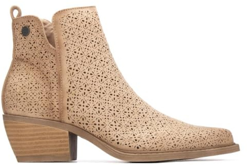 REFRESH - Botín Mujer Beige - Calzado Cómodo y Versátil - Moda casual - Modelo 17504101 (Talla 37)