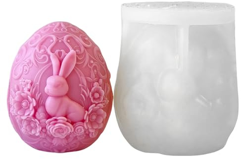 Stampo Per Uova Coniglio in Silicone Facile Da Usare Per Realizzare Candele Pasquali Adatte a Vari Materiali Come Cera E Sapone Per Realizzare Candele Fai Da Te