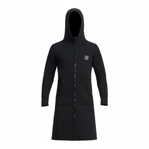Sharplace Men Diving Jacket Wetsuit Top Hooded Coat Snorkeling Jacket Stretch Neoprene For Mobility With Easy On Off Front Zipper suitable for diving snorkeling