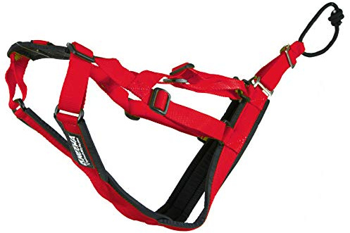 Neewa Adjustable Sled Pro X Harness - Large, Red (22-29 Neck, 38-42 Chest, 23-36 Back) - Dog Pull, Run, Sled, Bike, Cart, Scooter, and Ski