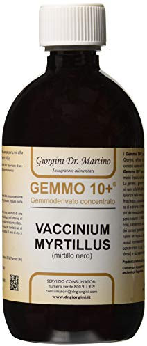 Dr Giorgini Integratore Alimentare, Mirtillo Nero Gemmoderivato Concentrato Liquido Analcoolico - 500 ml