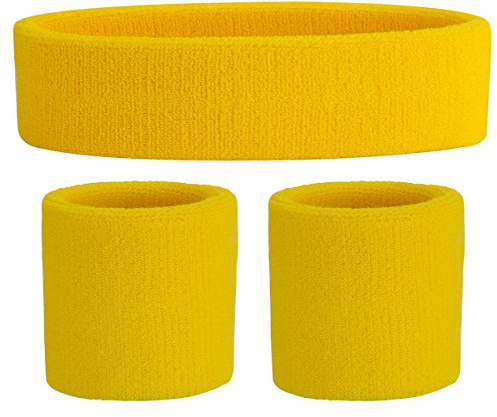 ONUPGO Fascia parastinchi Sport Fascia Fascia da Polso Cinturini Sweatbands Bracciale in Tessuto Spugna Esercizio Atletico Polsini da Polso umidità Traspirante Felpa Fascia Assorbente