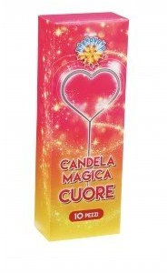 50 candele magiche a cuore - scintille bastoncini a forma diCuore stelline feste matrimoni party