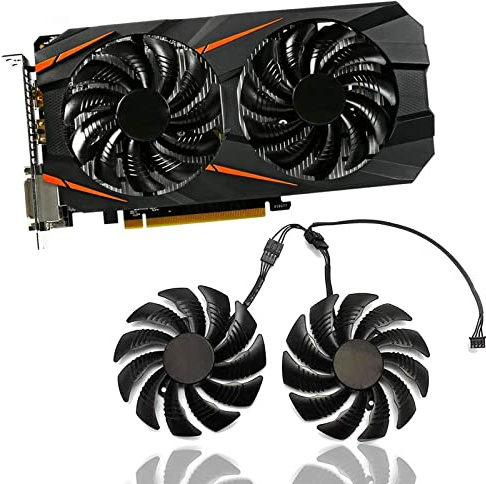 Dotodo 88MM T129215SU PLD09210S12HH P106-100 Ventilador de refrigeración de tarjeta gráfica para Gigabyte GTX 960/1050 / 1060/1070 / GTX 1070 Ti/RX 470 580 Video Enfriador de tarjetas (Fan-AB)