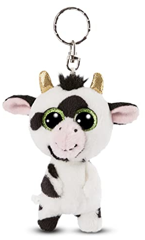 NICI Glubschis: Das Original – Glubschis Schlüsselanhänger Kuh Moolon 9 cm – Kuh Kuscheltieranhänger mit Schlüsselring für Schlüsselband, Schlüsselbund & Schlüsselhalter – Taschenanhänger