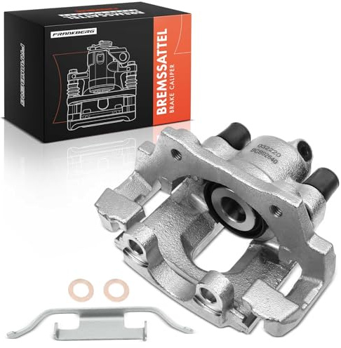 Frankberg Pinza de freno Trasero derecho con Soporte (Distancia entre orificios Soporte 76, 2mm) Compatible con Serie 3 E46 Serie 3 cabrio E46 Serie 3 Coupé E46 Replace# 34211165034