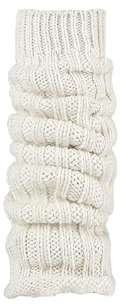 HomeOfSocks Alpaka Beinstulpen Damen One Size Creme weich wärmend Grobstrick