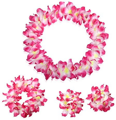 Catene Hawaiane Ghirlanda Di Festa Corona Hawaiana Decorativa Catene Di Fiori Gonna Hawaiana Fascia Braccialetti A Catena Gonna Di Erba Accessori Per Costumi Da Festa Per Feste A Tema
