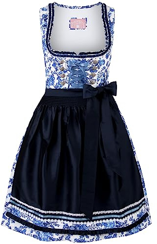 Stockerpoint Women's Dirndl Nikola Dress for Special Occasions, Blue, 14