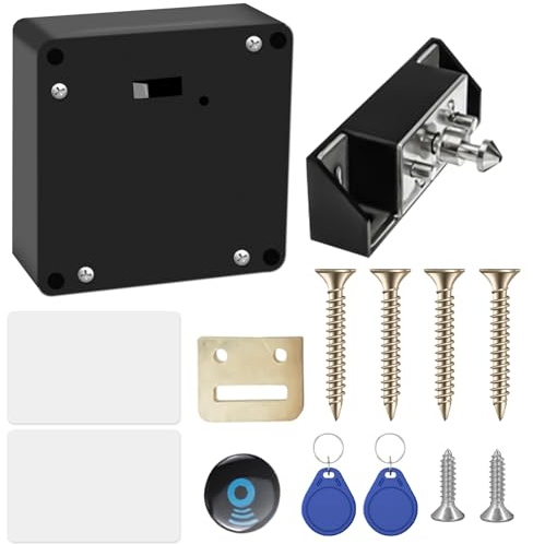 Molbory Serrure d'armoire intelligente, serrure invisible, ouverture électronique pour carte RFID, capteur de carte IC, tiroir d'armoire pour usines, bibliothèques de sauna et bureaux