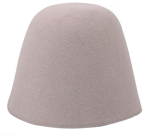 Ayuduots Cappello a Secchiello in Feltro di Lana, Cappello a Cupola retrò Semplice da Donna, Berretto Rotondo Caldo Britannico a Campana