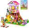 Charmofun Baumhaus Bausteine Set mit LED Licht, 685 Teile Klemmbausteine Haus, Technik Baumhaus mit Rutsche, Haus Bauspielzeug Geschenke für Kinder Mädchen Jungen ab 8 9 10 11 12+ Jahre