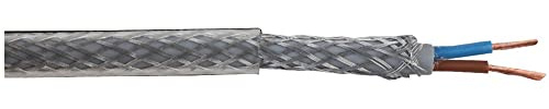 2 Core SY Braided Armoured Control Flex Cable 0.75mm, 1.0mm, 1.5mm, 2.5mm (0.75mm², 3 Metre)