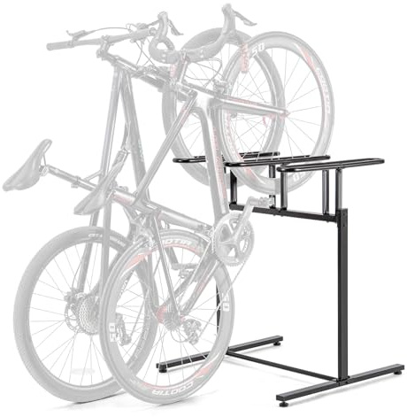 CXWXC 3/5 cykelstativ – cykelställ för inomhus- och utomhusbruk – cykelställ, garage för bergen, racing och hybridhjul, lämpligt för däck upp till 2,4 tum