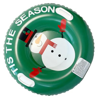 Yulokdwi Inflatable Snow Tube Sled - Heavy Duty Inflatable Snow Tube with Handles - Leisure Toys for Sledding Skating Adventure Sports Activities Sand Fishing Rescue Parks Gardens Backyards