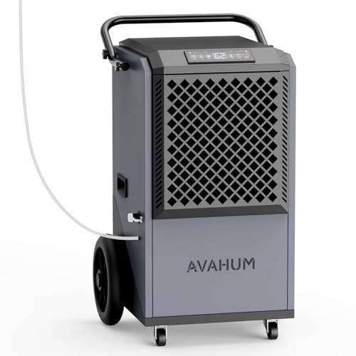 Commercial Dehumidifier with Built-in Pump Blue 320 Pint,Industrial Dehumidifier for Basement Warehouse Construction, 9,000 Sq.Ft Large Dehumidifier with Drain Hose, Auto Defrost, Auto Restart