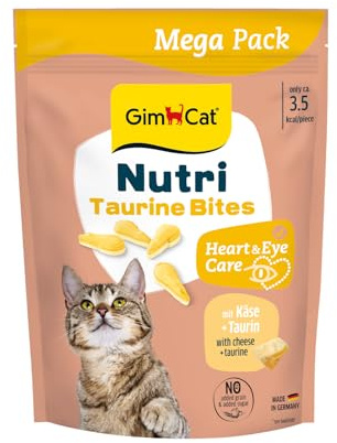 GimCat Nutri Taurine Bites - Leckerer Snack mit Einer gezielt abgestimmten Rezeptur für das Wohlbefinden Deiner Katze - 1 Beutel (1 x 425 g)