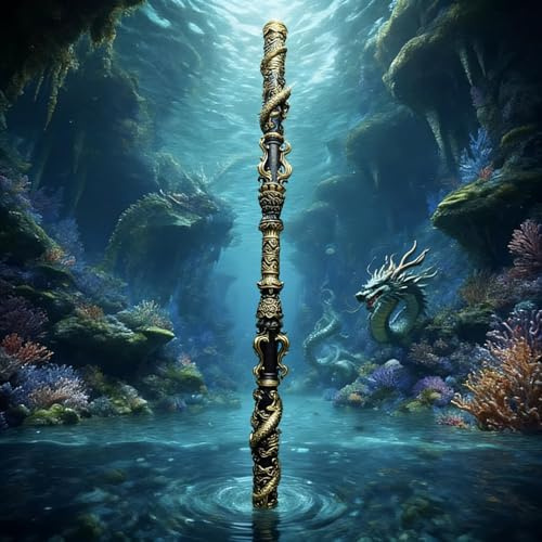 CSPJPIZIYB Ruyi Jingu Bang Black Myth: Wukong 195cm, Bastón Retráctil del Rey Mono, Accesorio de Cosplay, Ideal para Coleccionismo, Decoración Y Espectáculos