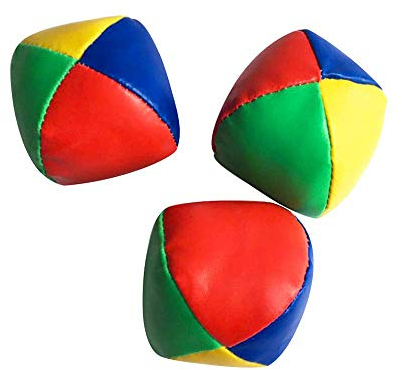 Pywee Jonglierbälle 3er-Set, Jonglierballfüllung, wasserdichtes, Robustes Kunstleder I Jonglierset für Kinder und Anfänger