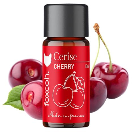 FoxCoh, Cerise 10ml, Concentré de parfum - Diffusion, Cométique, Massage, Bain aromatique - DIY Bougie, Savon, Crème, Huile, Lotion - Peau Cheveux