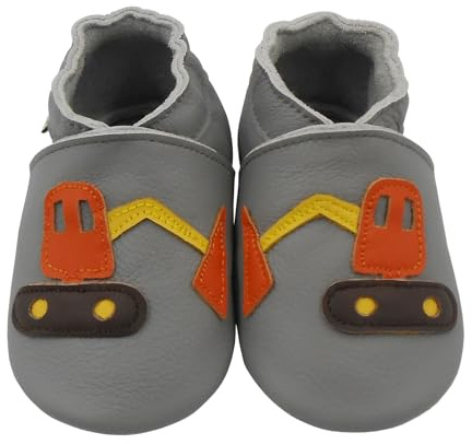 mepiq Baby Shoes Moccasins Boys Girls Toddler Slippers Slip on Soft Leather First Walking Crawling Crib Shoes Boots for Kids 12-18 Months