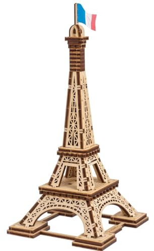 UGEARS Paris Tower Puzzles 3D pour Adultes - Kits de Construction de Modèles - Puzzle en Bois Passe-Temps pour Hommes - Rompecabezas 3D pour Adultes - Kit de Modèle en Bois à Construire