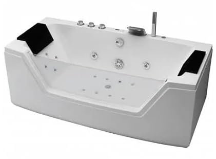 Bagno Italia Bañera hidromasaje opcional completa 160 x 80 cm con luces, calentador y ozonoterapia