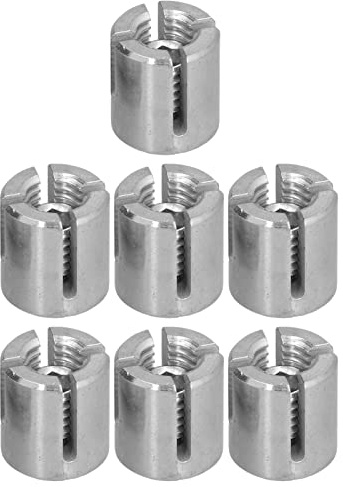 OVAQUIXI Wire Rope Cross Cable Clamps, Stainless Steel, 0.1-inch, 10-Pack