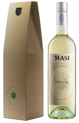 Twelve Green Bottles | Masi Levarìe Soave Classico DOC 75cl | 12% ABV | Vegan | Italian White Wine | Veneto | Garganega & Trebbiano | Branded Gift Box