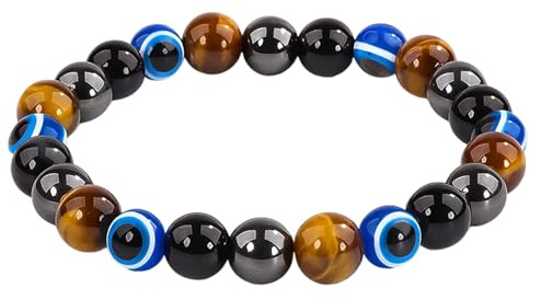 Evil Eye Bracelet, Spiritual Protection Bracelet for Men and Women, Beaded Bracelets for Daily Wear, Emotional Stress Relief, Stylish Accessory for Gifting on Birthdays and Holidays
