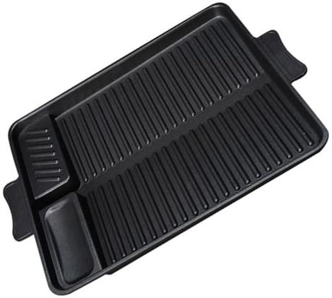 SUPVOX Plaque de Barbecue Rectangulaire Antiadhésive Pierre de Cuisson pour Jardin et Grill Légère et Compacte pour Steak et Grillades Extérieur