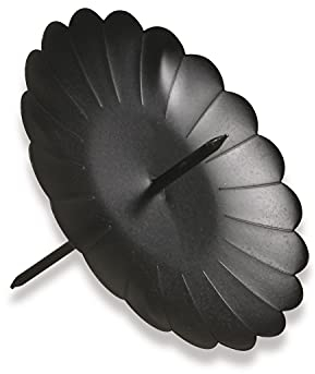 Riffelmacher 10767 – Portacandele per l'Avvento, 7,5 cm, 4 pezzi a forma di fiore, nero opaco, corona dell'Avvento, composizione decorativa per Natale