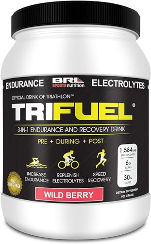 TRIFUEL - 3-in-1 Endurance and Recovery, Hydration, BCAA, Electrolyte Enhanced Drink (Wild Berry)…