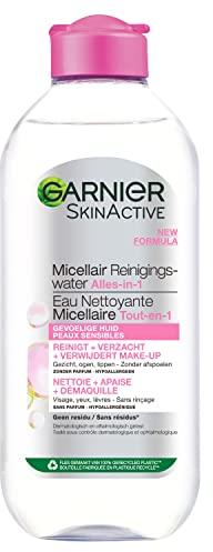 Garnier SkinActive Micellar-Reinigungswasser für empfindliche Haut – Milde Gesichtsreinigung – Sanfter Make-Up Entferner - 400ml