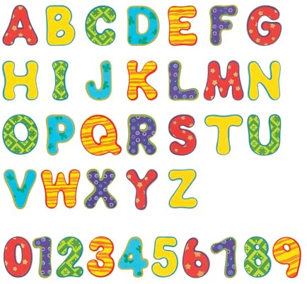 Nuby Floating Bath Tub Alphabet and Numbers Set - Soft Foam Waterproof Letters and Numbers - 36 Pieces - Educational Bath Toys for Kids - 3+ Years