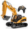 Top Race 15 Channel RC Digger Excavator - Fully Functional Remote Control Tractor 1:14 Scale Construction Truck with Lights and Sound - Ages 8+