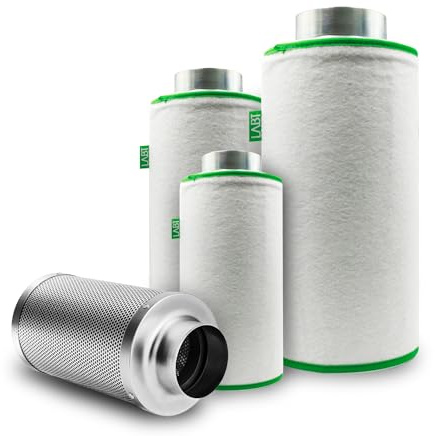 LABT Luft-Filter Flanschgröße 150mm | für 520m³/h Luftumsatz, Luftreiniger, Aktivkohle-, Geruchsfilter - Profi Qualität für Gastronomie, Pflanzenzucht - geruchsneutralisierend, Grow, Staubvorfilter