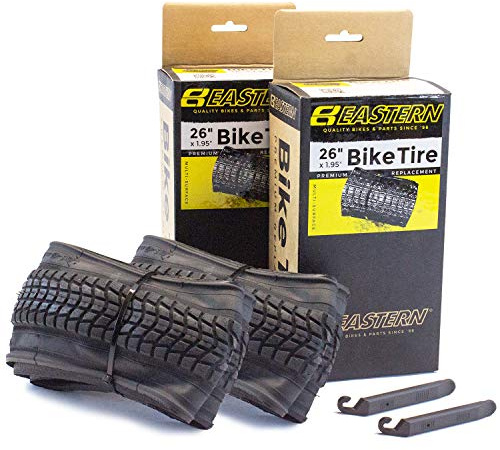 Eastern Bikes Premium Upgrade 26 x 1.95 Inch Tire with Tools. Fits Bicycles with 26 x 1.75 or 26 x 2.125 Rim or Wheels.