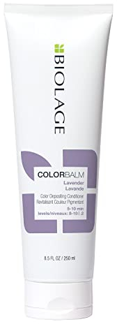 Biolage Farbgebender Conditioner für einen Violettton in hellblondem Haar, Mehr Brillanz und frische Farbe, ColorBalm Lavender, 1 x 250ml