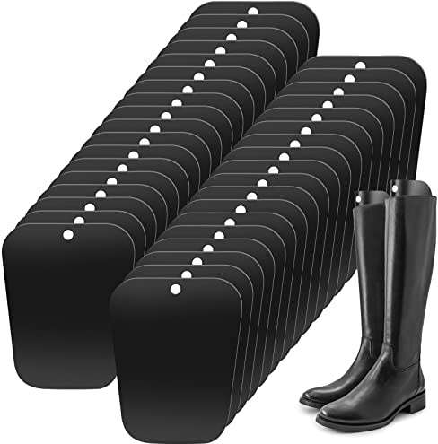 Coume 30 Pieces (15 Pairs) Boot Shapers Form Inserts Keeper Tall Boots Support Holders for Women Men(16 Inch,Black)