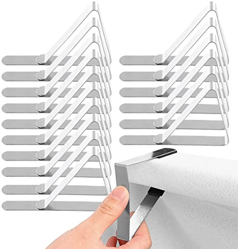 SOL 16pk Stainless Steel Tablecloth Clips - Metal Table Clips for Tablecloths, Party Tables, Indoor & Outdoor Use - Durable Tablecloth Holders