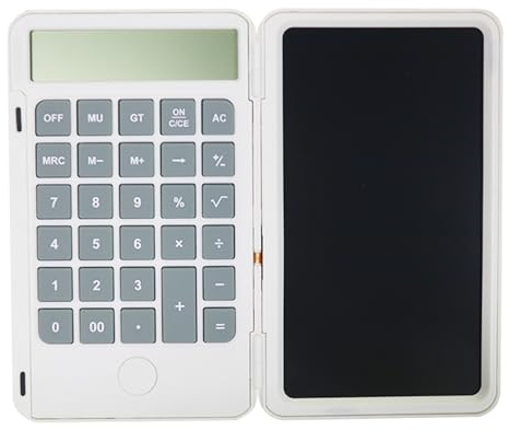 Maizoon Grundläggande kontorsräknare med 6 tum/15,24 cm LCD-skrivplatta uppladdningsbar skrivplatta idealisk för affärsstudenter hemma vit