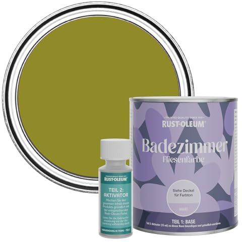 Rust-Oleum Green Water-Resistant Bathroom Tile Paint in Matt Finish - Pickled Olive 750ml